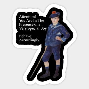 very special boy Sticker